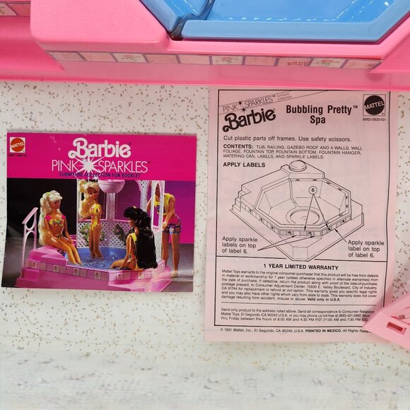 Barbie PInk Sparkles Bubblin' Pretty Spa CIB - Picture 8 of 17